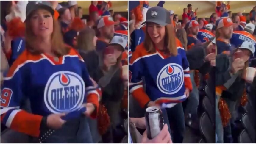 Oilers fan flash not censored